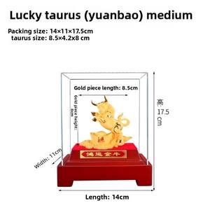 Dodici segni zodiacali Taurus ornamenti in resina eco-friendly anno bue mascotte per l'inaugurazione della casa svettante sabbia Taurus svettanti regali artigianali - Product Image 6