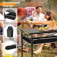 Dernière conception de table pliante extérieure ultra grande en alliage d'aluminium avec support de pliage rapide