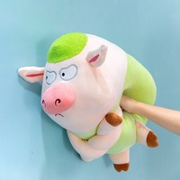 Boneka Babi Ekspresi Lucu Mainan Mewah Super Lembut Boneka Bantal Besar Kreatif 40-65cm Uniseks