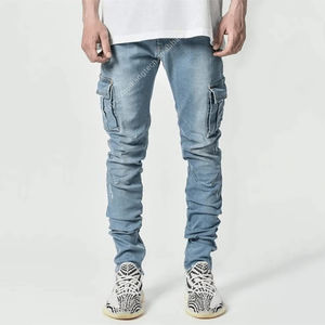 Jeans cargo <span class=keywords><strong>slim</strong></span> 6 poches de travail personnalisés OEM pour hommes - Product Image 5