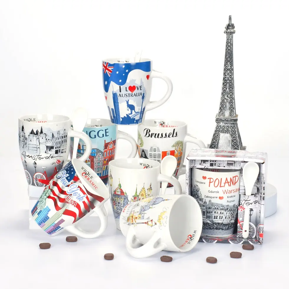 Großhandel London Aufkleber Keramik Souvenir Kaffee Steinzeug Tasse