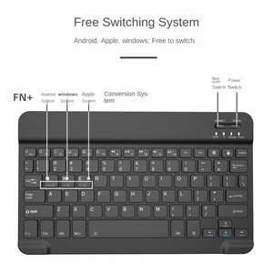 IPad Bàn Phím Trường Hợp Bán Buôn 2-Trong-1 Mini Không Dây 2.4G Bàn Phím Quang Chuột Đặt LED <span class=keywords><strong>Backlit</strong></span> Siêu Mỏng Chơi Game Phong Cách Máy Tính Xách Tay Máy Tính, PC, Mỏng - Product Image 3