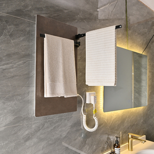 Toalleros eléctricos de baño con placa de <span class=keywords><strong>roca</strong></span> montada en la pared ODM/OEM, <span class=keywords><strong>toallero</strong></span> de calefacción - Product Image 4