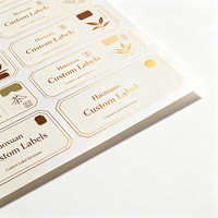 Etiquetas Personalizadas Haoxuan para Sets de Regalo de Té, Adhesivos Impresos en Papel Perlado con Lámina Dorada para Empaques de Té Premium Surtido