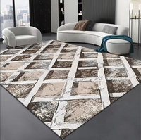 Tapis de sol imprimé géométrique imperméable et antidérapant pour canapé-lit, cuisine et décoration intérieure