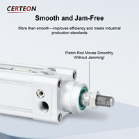 Vérin pneumatique DNC SE 125 mm capteur magnétique double effet avec amortisseur réglable vérin