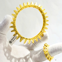Ensemble de bijoux de luxe en gros Golden Star Jewelry, parure de bracelets personnalisée en laiton plaqué or pour femme, style arabe, africain, malaisien