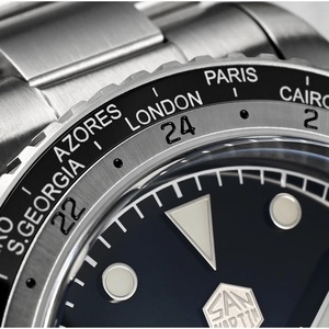 San Martin Mens GMT Watches Luxury <b>Automatic</b> Mechanical <b>Wristwatch</b> Diver 20ATM Waterproof BGW-9 Luminous Sapphire NH34 Sport - Product Image 5
