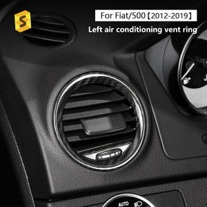 Shasha carbone volant menton Patch véritable Fiber de carbone intérieur accessoires pour Fiat <span class=keywords><strong>500</strong></span> <span class=keywords><strong>Abarth</strong></span> 595 2012 2013 2015 <span class=keywords><strong>2018</strong></span> 2019 - Product Image 3