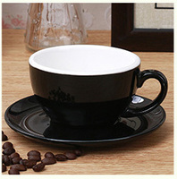 Tasse à café en céramique avec logo personnalisé, tasse à cappuccino, espresso, latte, café, thé avec soucoupe pour la maison, le bureau, le bar