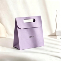 Sac en papier kraft recyclable de luxe avec logo personnalisé, imprimé sur mesure, type Euro Tote avec poignées en ruban, pour la vente au détail de vêtements et de chaussures