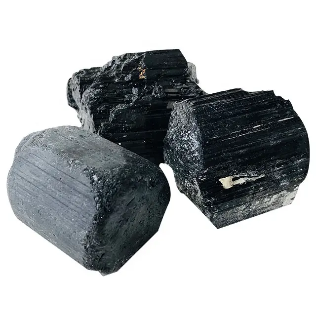 도매 천연 보석 표본 크리스탈 돌 석영 unpolished 거친 검은 돌 전기석