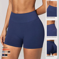 Shorts de sport sans couture en Spandex/Nylon, anti-plis, taille haute, effet push-up, amincissant, pour yoga et fitness, OEM/ODM
