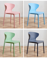 Chaise de salle à manger en plastique, empilable, chaise en plastique moderne minimaliste pour la maison, tabouret, chambre à coucher, chaise de bureau minimaliste