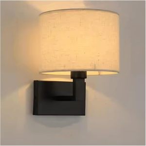 Lámpara de Pared Moderna Minimalista Nórdica de Hierro, Pantalla Cuadrada Negra, E27, Montaje en Superficie, Luz Blanca Cálida para Baño de Hotel, Interior - Product Image 1