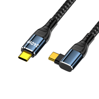 USB C a cable USB C 240W macho a macho ángulo adaptador de enchufe cable compatible con Laptop PD3.1 carga rápida 5A 48V