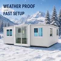 Maisonnette conteneur préfabriquée portable extensible de 20 pieds sur 10 pieds à double aile pour jardin et cour arrière