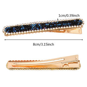 Barrettes à cheveux Hua Liyu, clip BB, strass, accessoire de coiffure tendance pour femmes - Product Image 5