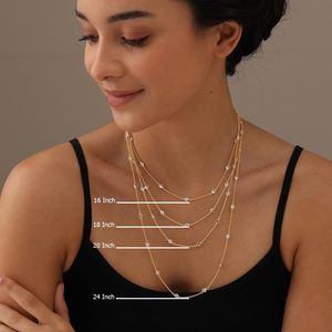 LeCalla 925 Sterling <b>Silver</b> CZ Station Necklace Women Round Cubic Zirconia Bezel Setting Chain Necklace Gift Jewelry - Product Image 3