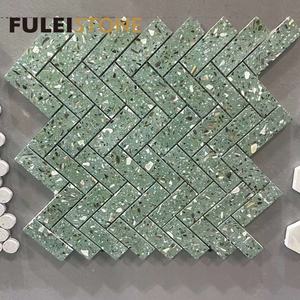 Carreaux polis en mosaïque de Terrazzo bon <span class=keywords><strong>prix</strong></span> pour la <span class=keywords><strong>piscine</strong></span>, le mur et le sol de la salle de bain - Product Image 6