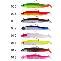 Leurre Souple en Silicone à Tête Plombée Jigging, Corps Souple de Vairon Noir, Leurre Réaliste, Appât Artificiel, Pêche au Vairon, Leurre Dur