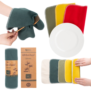 Rouleau de serviettes sans papier réutilisables en <span class=keywords><strong>flanelle</strong></span> de coton biologique personnalisées lavables lingettes de cuisine en bambou serviettes alternatives sans papier - Product Image 1