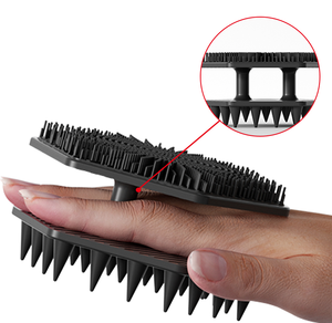 Brosse de Douche et de Shampooing en Silicone Double Face 2-en-1 – Brosse de Nettoyage Corporel et Masseur de Cuir Chevelu en Silicone Écologique - Product Image 4