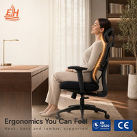 Chaise de bureau ergonomique haut de gamme avec dossier en maille respirante, verrouillage d'inclinaison et glissière de siège pour la maison, le bureau et l'espace d'étude