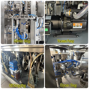 Machine d'emballage granulaire rotative automatique à décharge stable et haute vitesse <span class=keywords><strong>pour</strong></span> sachets préformés de <span class=keywords><strong>noix</strong></span>, de sucre et de sel - Product Image 4