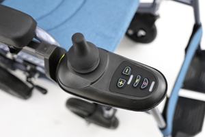 24V/250W * 2pcs Fauteuil roulant électrique léger motorisé pliable <span class=keywords><strong>Walker</strong></span> en acier avec dossier haut - Product Image 2