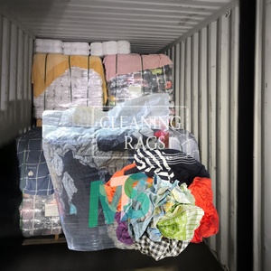 Chiffons de nettoyage industriels et essuie-tout en coton recyclé de haute qualité, 100 % coton, couleur foncée mélangée, pour usage marin - Product Image 1