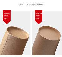 Gobelets en papier personnalisés à double paroi 8oz 10oz 16oz 2.5oz, gobelets à café en papier blancs, couvercles pour gobelets en papier