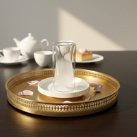 Tasse à thé en verre borosilicate de haute qualité, fabriquée en usine depuis 41 ans, nouveau design blanc givré, tasse à thé à double paroi, verre fait main, capacité de 90 ml