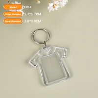 Porte-clés photo en acrylique transparent imprimé UV avec porte-monnaie et anneau vierge