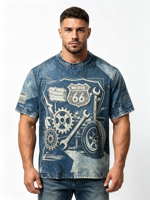 T-shirts graphiques épais 100 % coton grande taille pour hommes, délavés à l'acide, coupe oversize, vierges, personnalisables avec logo, t-shirts décontractés pour hommes