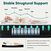 Matelas pneumatique gonflable avec pompe intégrée haute capacité, capacité de charge 660 lb, lit pneumatique pour la maison ou le camping