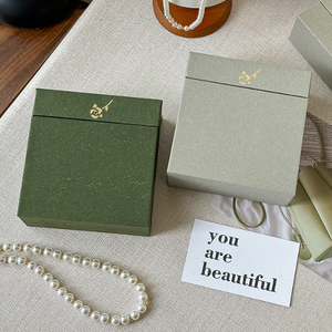 Caja de Almacenamiento de Joyería de Cartón Ecológica de Alta Gama con Logotipo Personalizado para Collares, Anillos, Pendientes y Broches - Product Image 5
