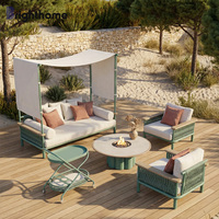 Ensemble de canapés d'extérieur en aluminium pour hôtel, meubles de jardin et de patio personnalisés Brighthome