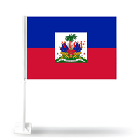 Drapeau de toit de voiture Martinique personnalisé en gros, kit de drapeau national en polyester pour la décoration extérieure de voiture, prend en charge la fourniture en gros de motifs personnalisés
