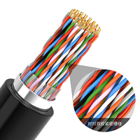 Cable de Comunicación de Fibra Óptica de Cobre Desnudo 24AWG 0.5mm, 10-100 Pares HYA/HYV, Sin Blindaje/Con Blindaje, Cable LAN para Interiores y Exteriores