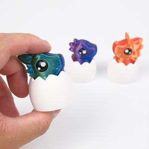 Giocattolo da scrivania a forma di uovo di drago stampato in 3D, modello animale in plastica, antistress per bambini e adulti - Product Image 2