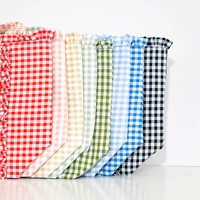 Sac fourre-tout à volants en gingham grande capacité, sac à bandoulière à carreaux, sac de plage réutilisable, sac à main décontracté pour femme, sac de transport quotidien