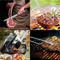 Ensemble de barbecue au charbon de bois en acier inoxydable, 9-12 pièces, outils de grillade pour le camping en plein air, résistant à la chaleur, facile à nettoyer