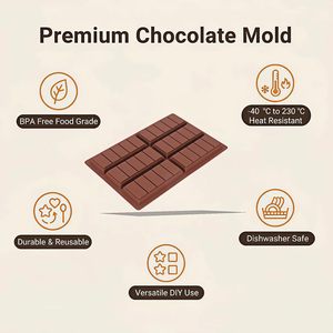 Molde de Chocolate con Patrón a Cuadros, Moldes de Chocolate de Policarbonato, Utensilios de Repostería de PC Reforzado - Product Image 2