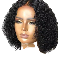 Perruque Lace Front à Boucles Courtes et Longues, Style Afro-Américain, Cheveux Frisés, Brun Clair, Fibre Haute Température, Naturelle, pour l'Europe et l'Amérique