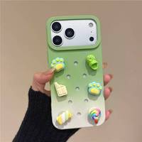 Nouvelle Arrivée Coque Diffuseur Thermique à Effet Dégradé avec Accessoires Décoratifs pour iPhone 17 Pro Max 17e 16e 15