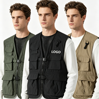 Gilets de Volontaire Personnalisés en Gros avec Impression de Logo, Dos Amovible en Maille Respirante, Gilet Cargo d'Extérieur Taille US