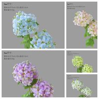 Bouquet d'hortensias artificiels en soie, style moderne réaliste fait main, pour décoration intérieure de salon et accessoires de photographie