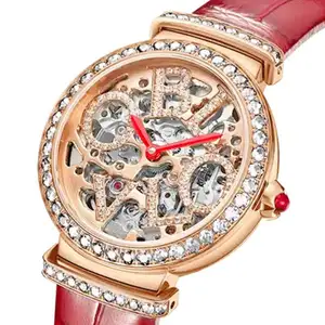 Fully Automatical Women's Mechanical Watches Custom Logo Ultra Thin Female Ladies Sapphire Crystal Mechanical Watch Waterproof