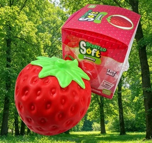 Hot-selling Oversized Strawberry Squishy Stress Ball Realistic Food-themed Stress-relief Squeeze Toy Perfect Gift Box - Product Image 6